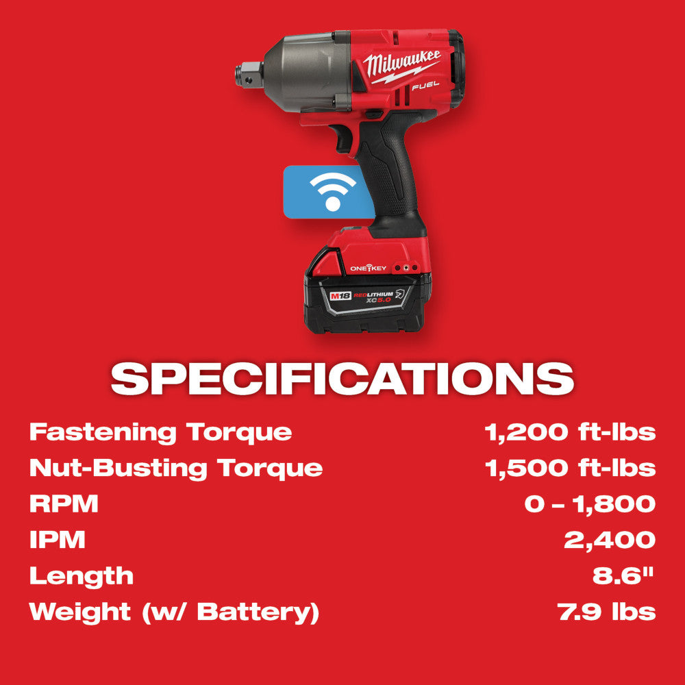 M18 FUEL™ w/ONE-KEY™ High Torque Impact Wrench 3/4" Friction Ring Kit