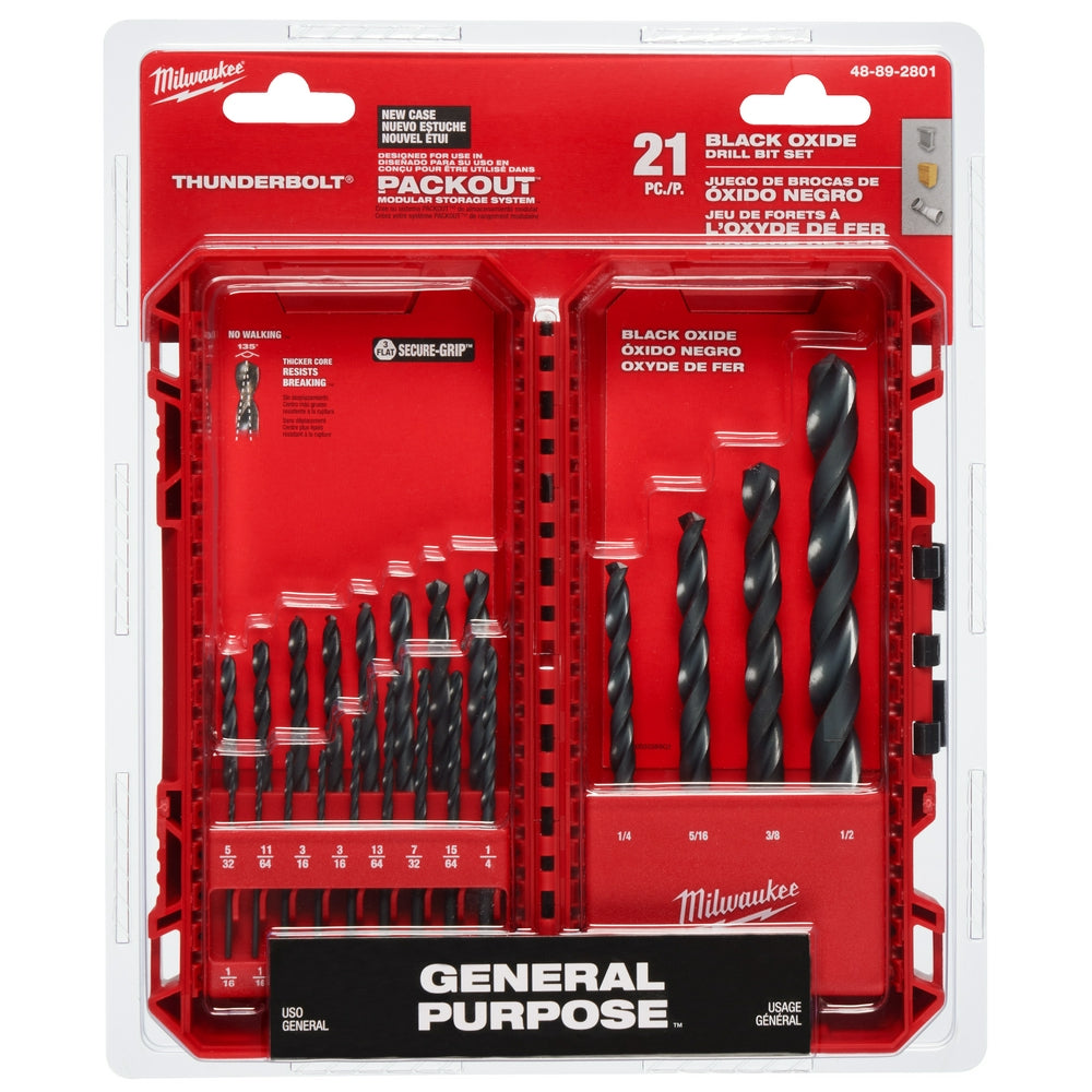 THUNDERBOLT®  Black Oxide Drill Bit Set – 21PC