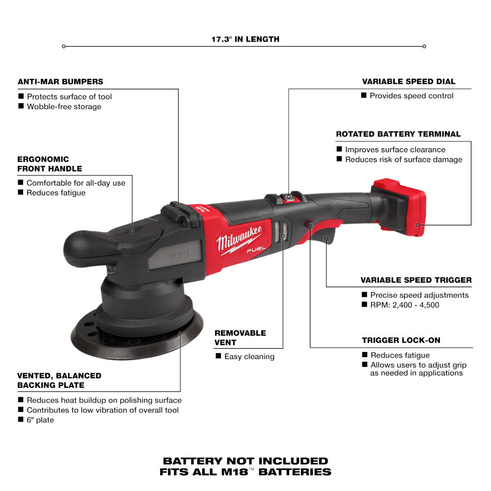 M18 FUEL™ 21mm Random Orbital Polisher