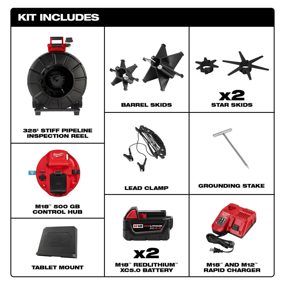 M18™ 325’ Stiff Pipeline Inspection System