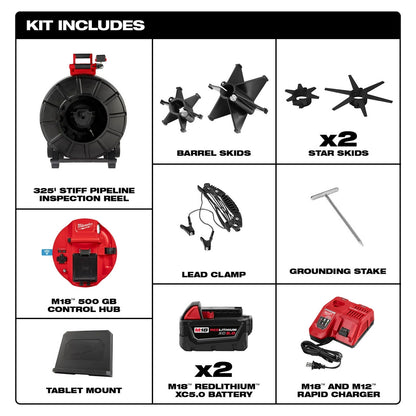 M18™ 325’ Stiff Pipeline Inspection System