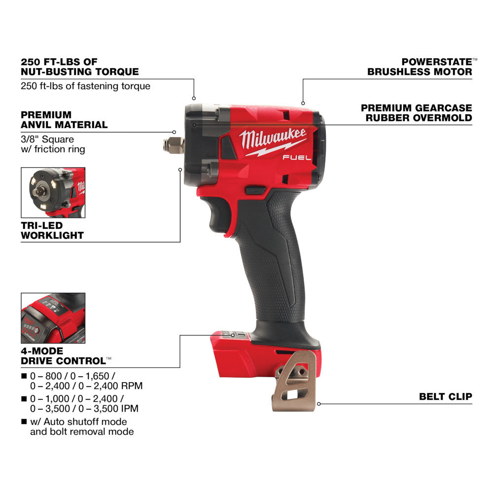 M18 FUEL™ 3/8 Compact Impact Wrench w/ Friction Tool