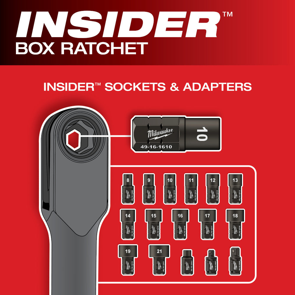 M12 FUEL™ INSIDER™ Extended Reach Box Ratchet Kit