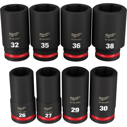 8PC SHOCKWAVE™ Impact Duty 3/4" Drive Metric Deep 6 Point Socket Set