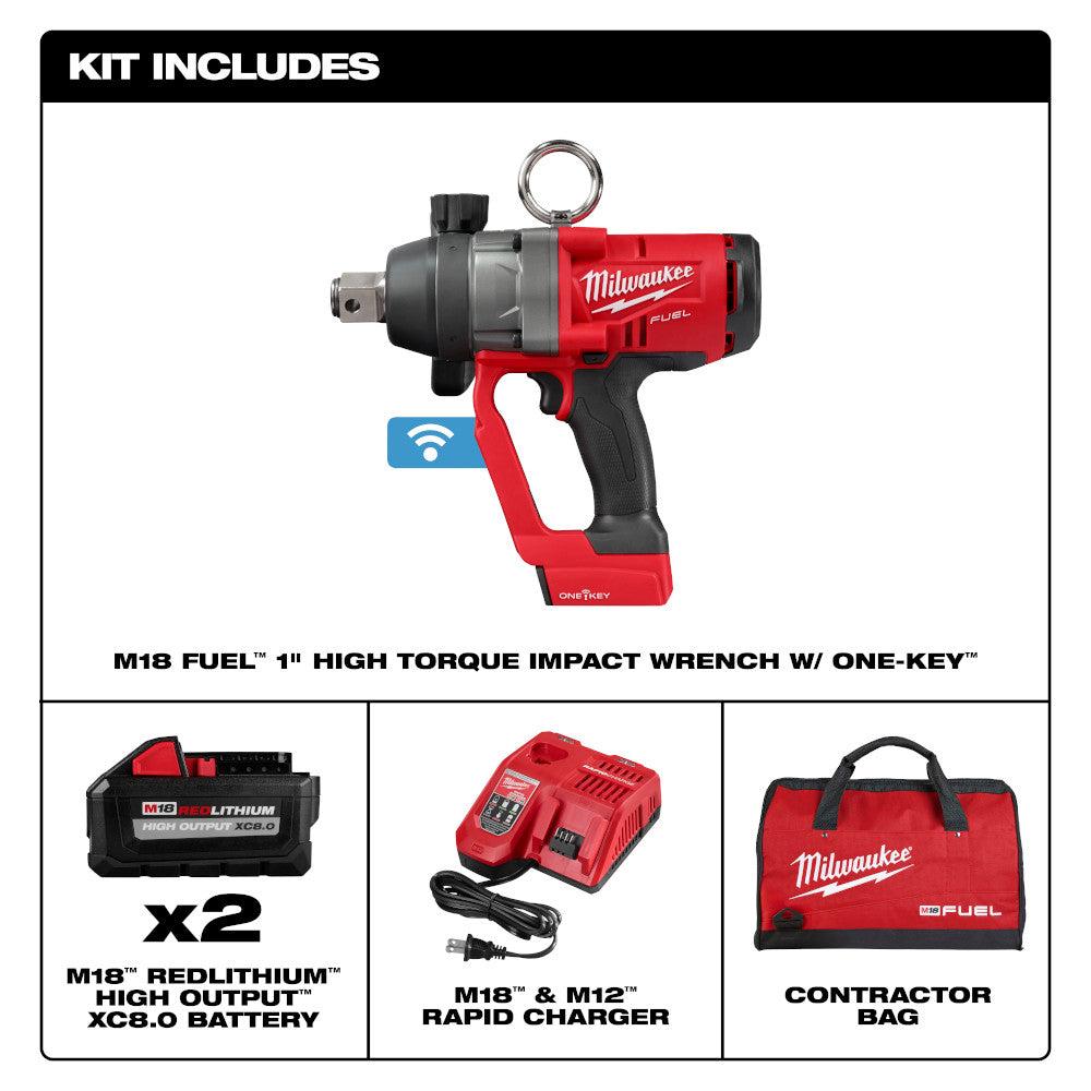 M18 FUEL™ 1" High Torque Impact Wrench w/ ONE-KEY™ Kit