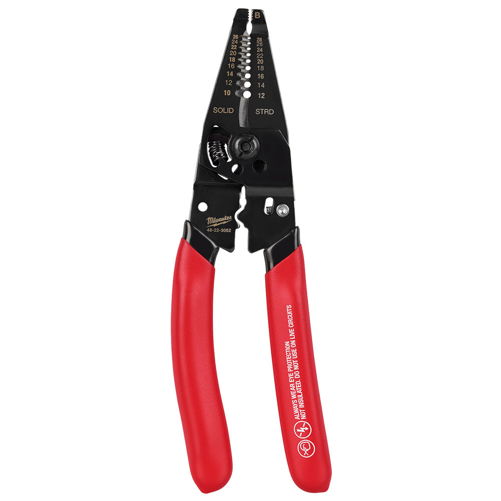 10-28 AWG Multi-Purpose Dipped Grip Wire Stripper & Cutter w/ Reinforced Head