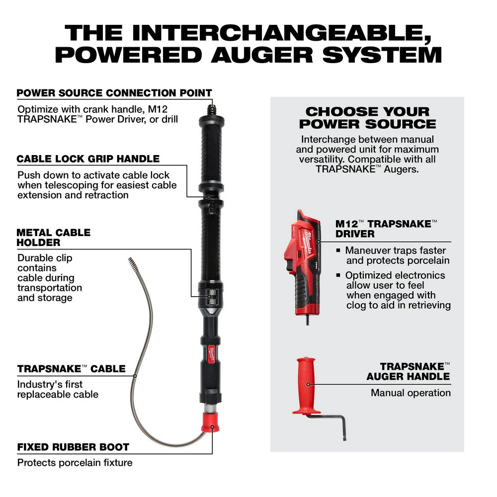 TRAPSNAKE™ 4' Urinal Auger Cable