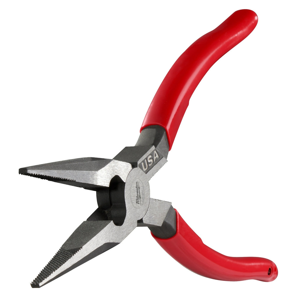 8" Long Nose Dipped Grip Pliers (USA)