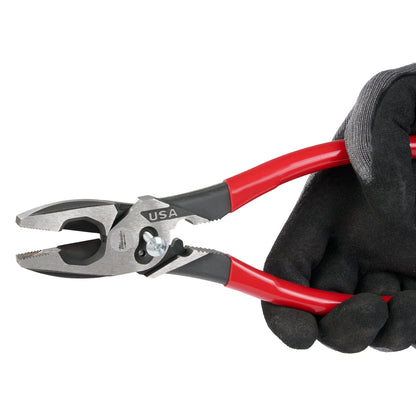 9" Lineman's Dipped Grip Pliers w/ Crimper & Bolt Cutter (USA)