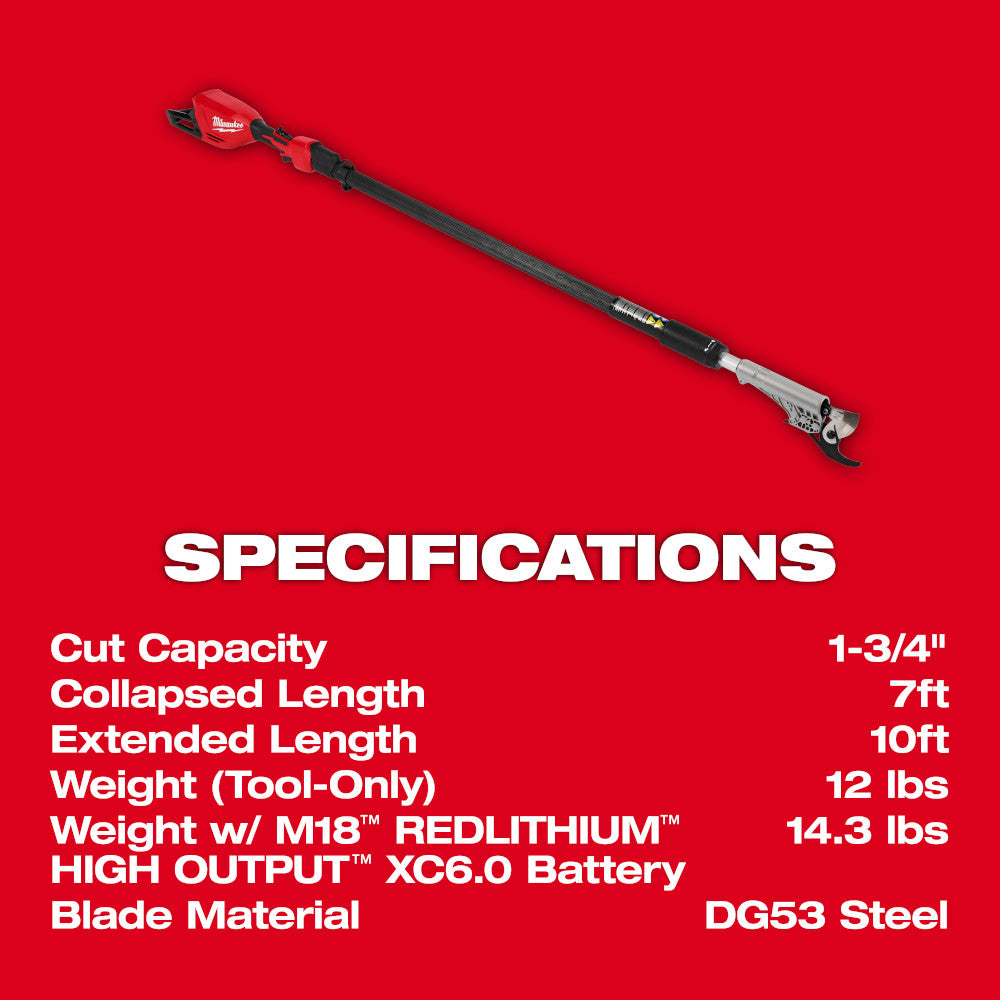 M18™ Brushless Telescoping Pole Pruning Shears Kit