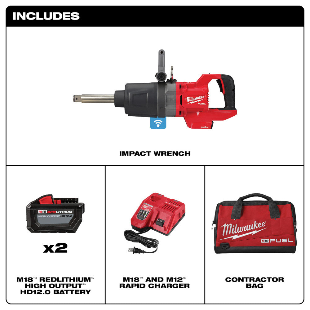 M18 FUEL™ 1 in. D-Handle Ext Anvil High Torque Impact Wrench w/ ONE-KEY™ Kit