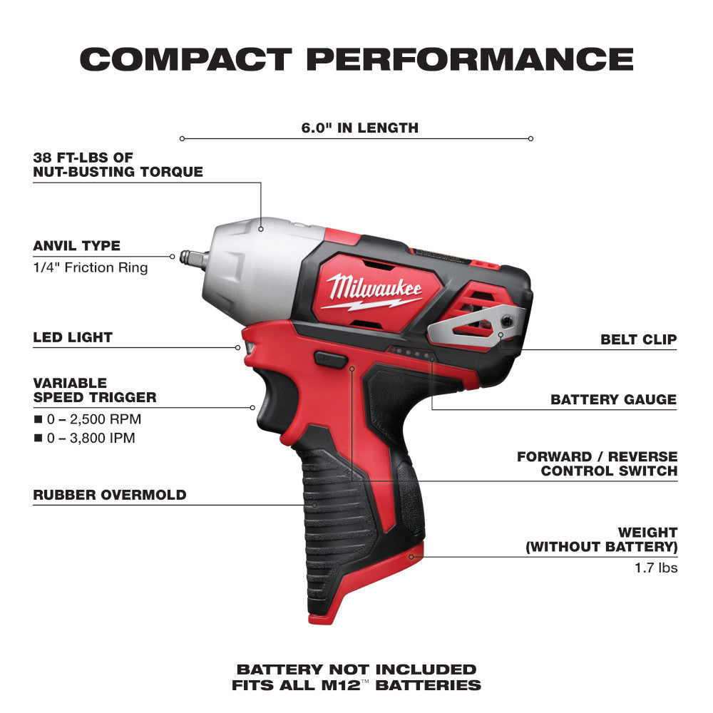 M12™ 1/4 in. Impact Wrench