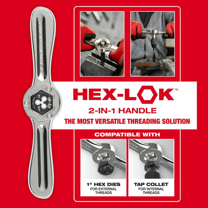 38PC SAE Tap & Die PACKOUT™ Set w/ HEX-LOK™ 2-in-1 Handle