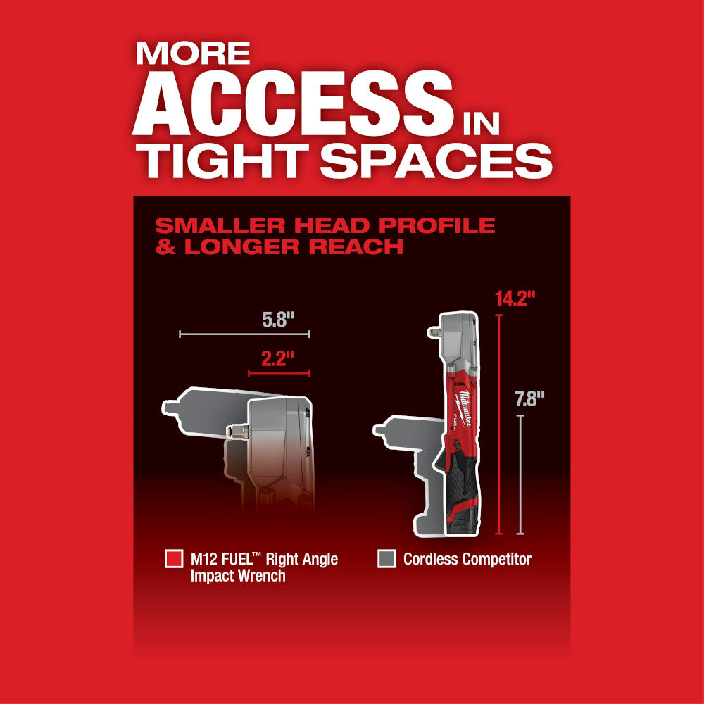 M12 FUEL™ 3/8" Right Angle Impact Wrench Kit
