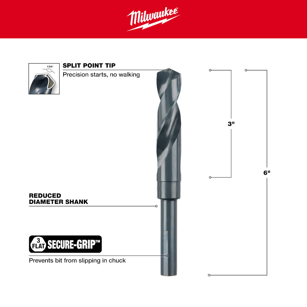 3/4" S&D Black Oxide Drill Bit