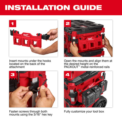 PACKOUT™ Tool Box M12™ Battery Rack Attachment