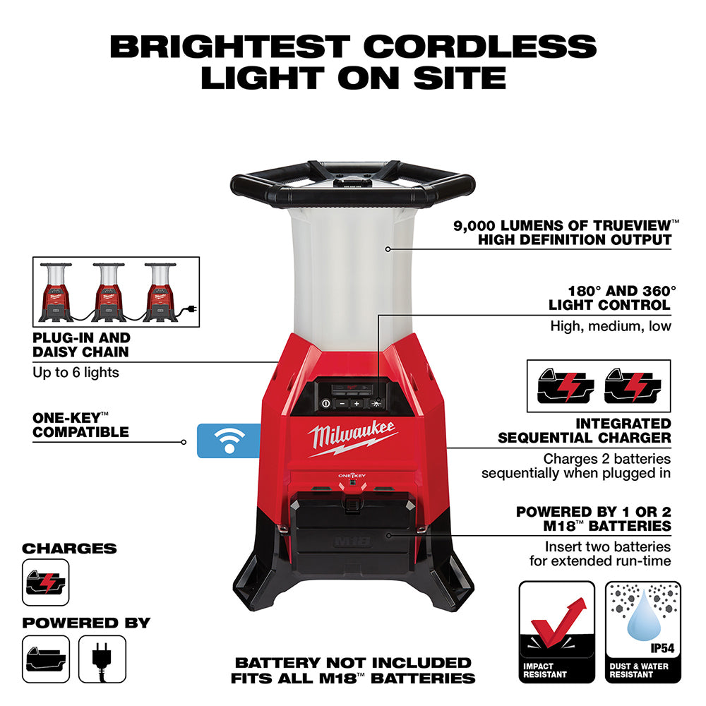 M18™ RADIUS™ Site Light and Charger w/ ONE-KEY™