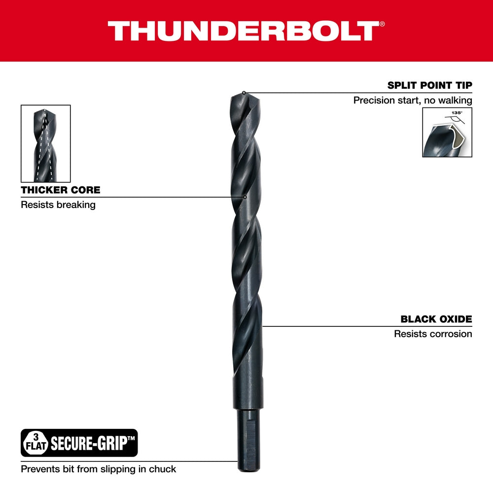 THUNDERBOLT®  Black Oxide Drill Bit Set – 15PC