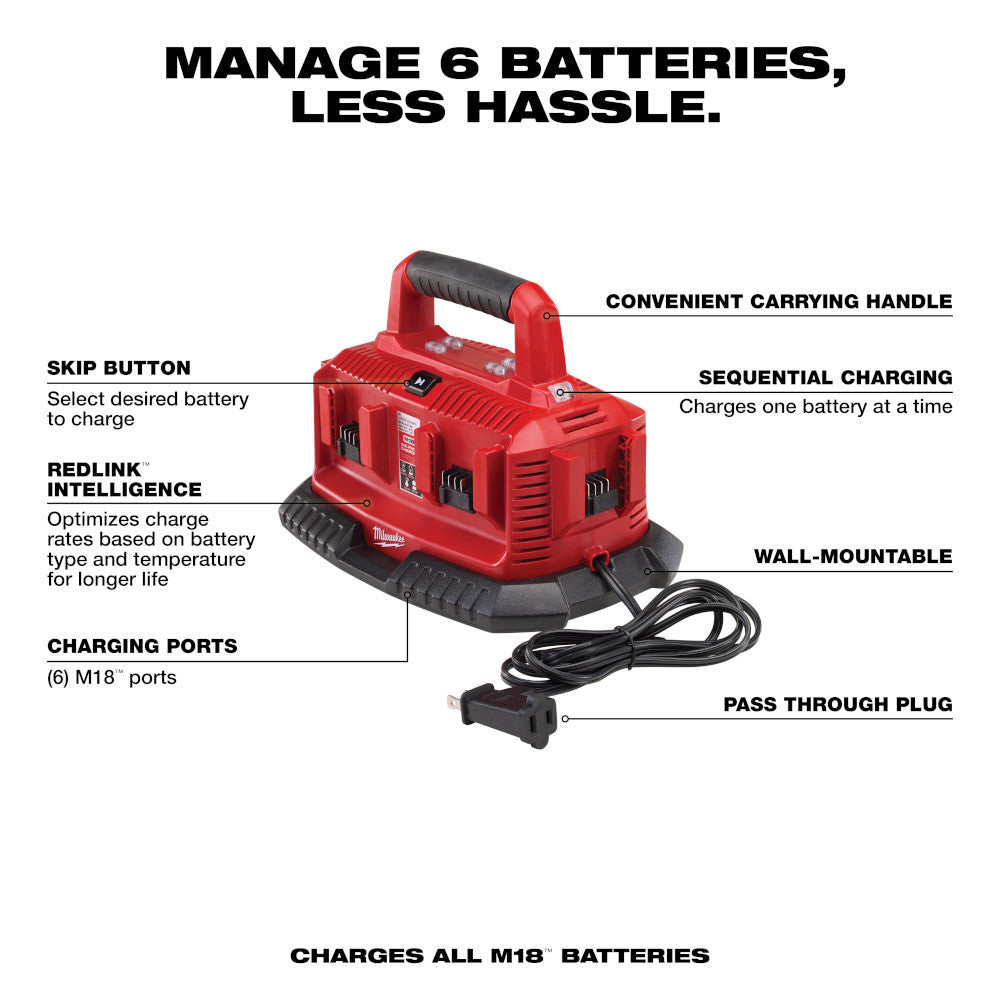 M18™ Six-Pack Sequential Charger