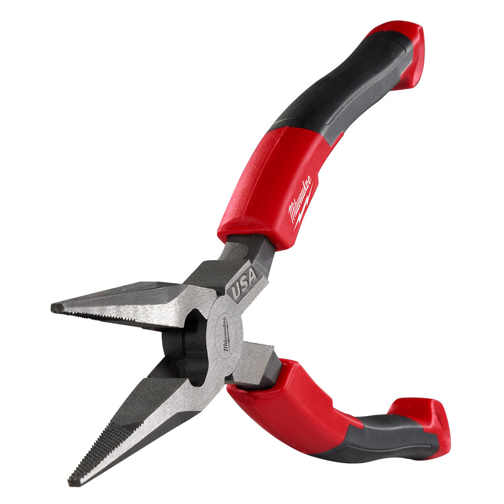 8" Long Nose Comfort Grip Pliers (USA)