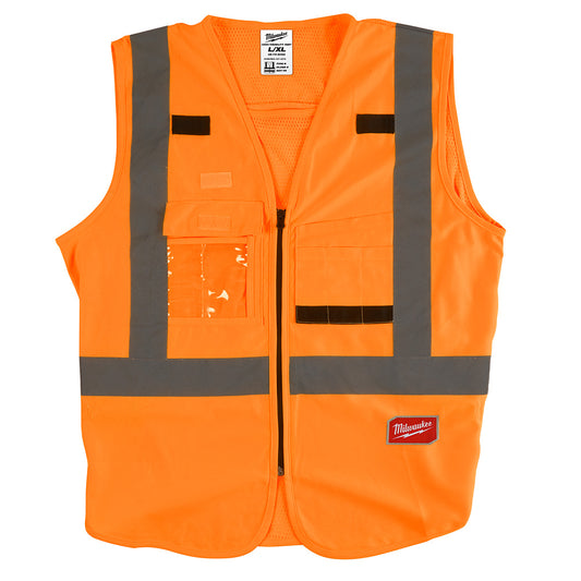 Class 2 High Visibility Orange Safety Vest - L/XL