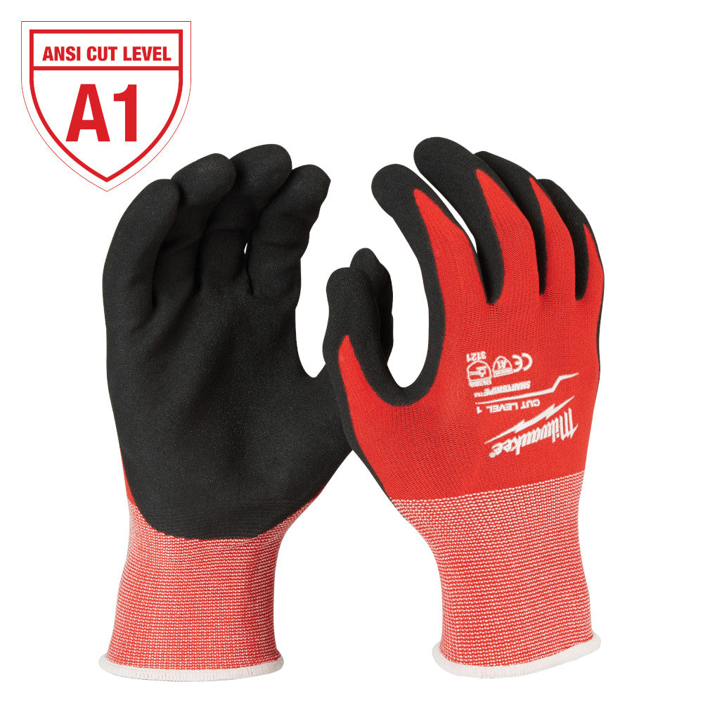 Cut Level 1 Nitrile Dipped Gloves - L