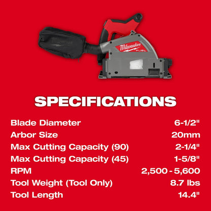 M18 FUEL™ 6-1/2" Plunge Track Saw Kit