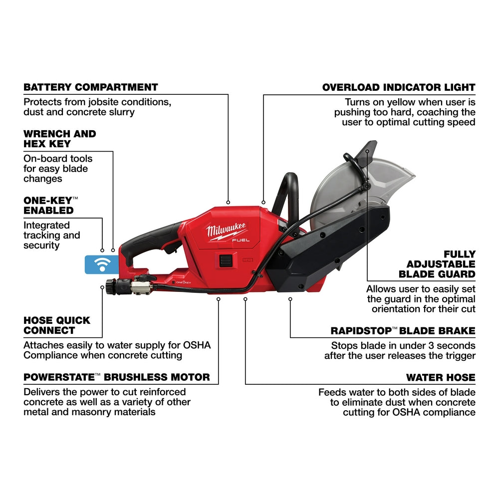 M18 FUEL™ 9 in. Cut-Off Saw with ONE-KEY™ Kit