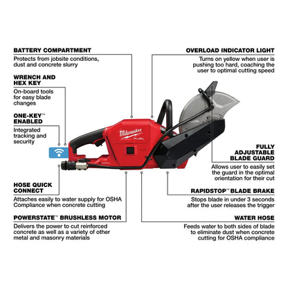 M18 FUEL™ 9 in. Cut-Off Saw with ONE-KEY™ Kit