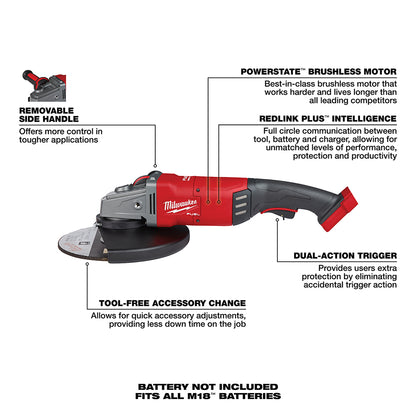 M18 FUEL™ 7 in. / 9 in. Large Angle Grinder