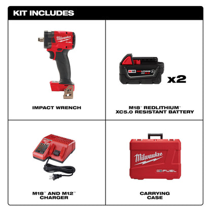 M18 FUEL™ 1/2" Compact Impact Wrench w/ Friction Ring Kit