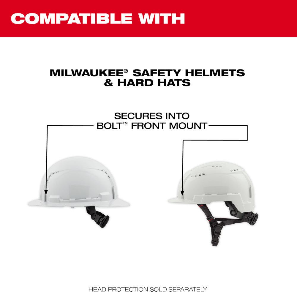 BOLT™ Gasketed Eye Visor - Clear Dual Coat Lens (Compatible with Milwaukee® BOLT™ Safety Helmets & BOLT™ Hard Hats)