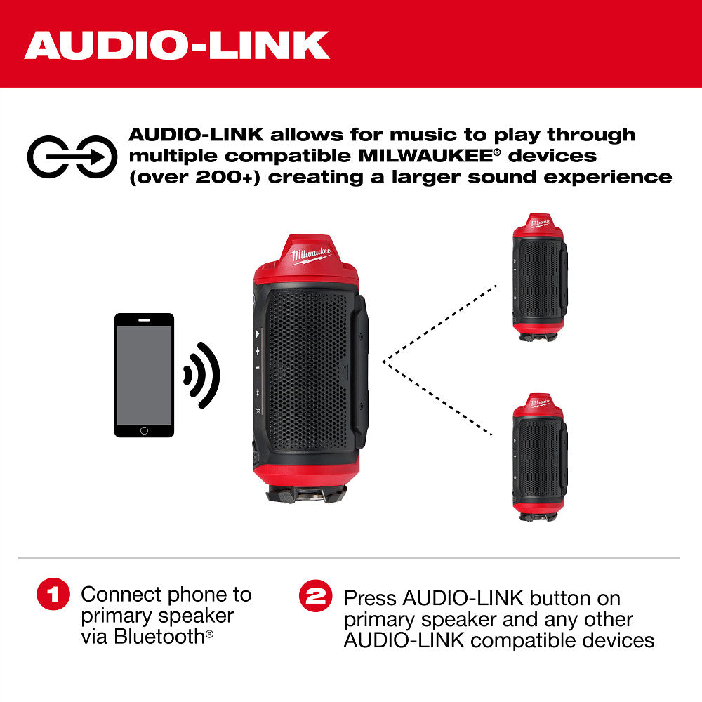 M12™ Bluetooth® Jobsite Speaker w/ PACKOUT™ Compatibility