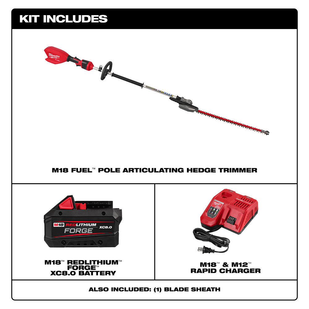 M18 FUEL™ Pole Articulating Hedge Trimmer Kit