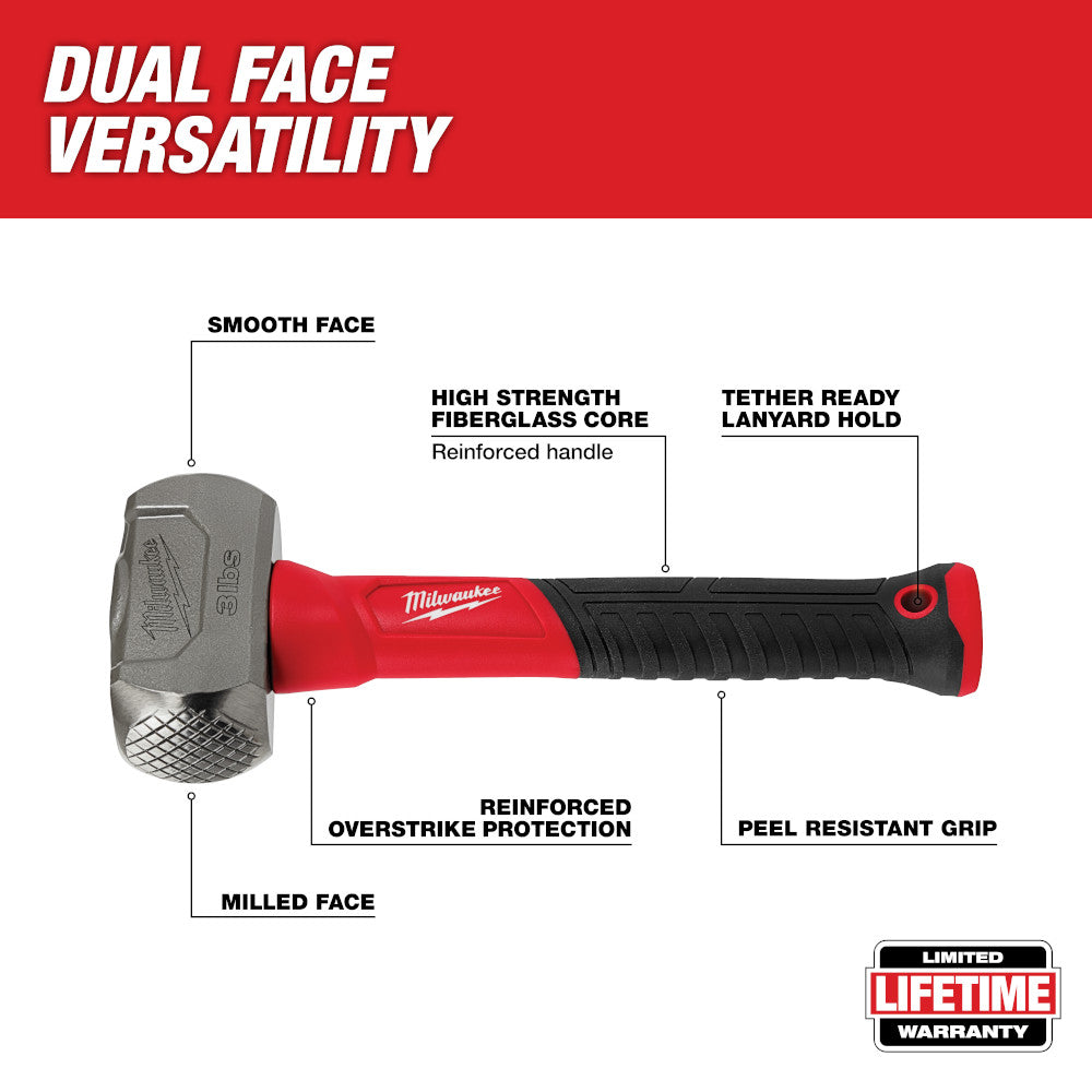 3lb Fiberglass Drilling Hammer