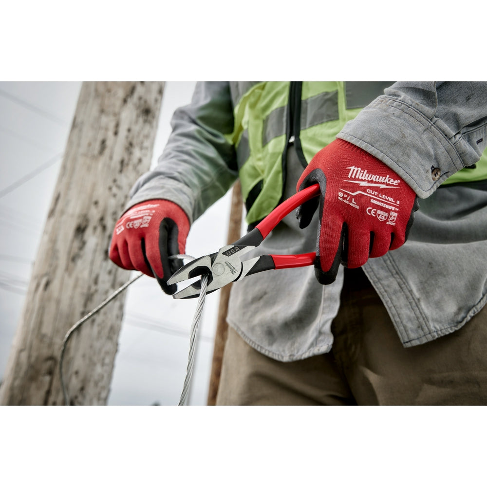 9" Lineman's Dipped Grip Pliers (USA)