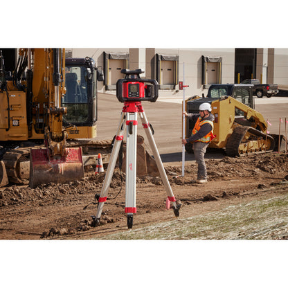 M18™ Red Exterior Dual Slope Rotary Laser Level Kit w/ Receiver, Remote, Grade Rod & Tripod