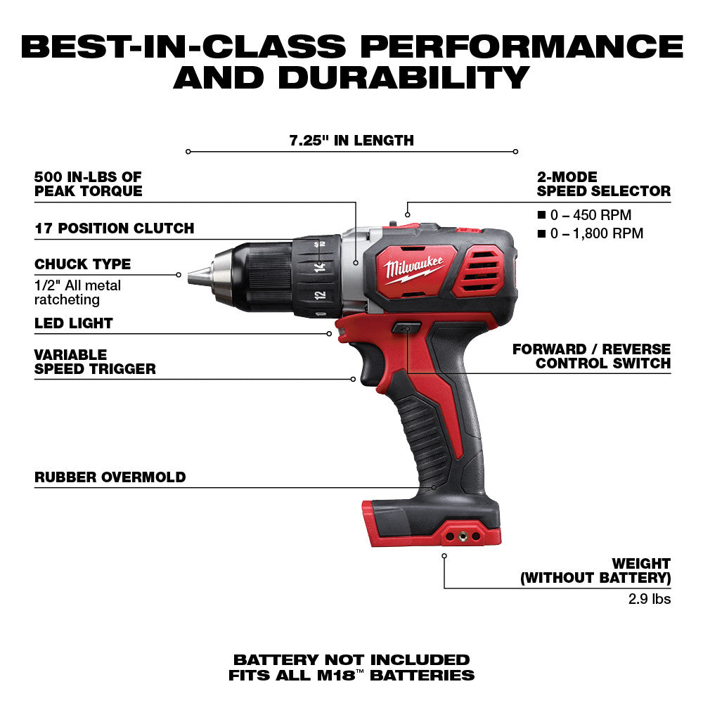 M18™ Compact 1/2 in. Drill/Driver