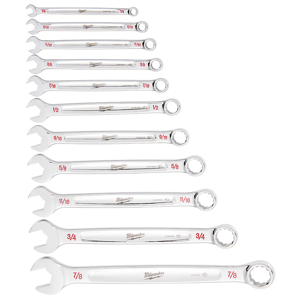 11pc SAE Combination Wrench Set