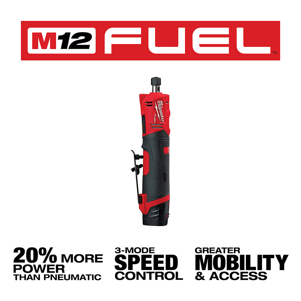 M12 FUEL™ Straight Die Grinder 2 Battery Kit