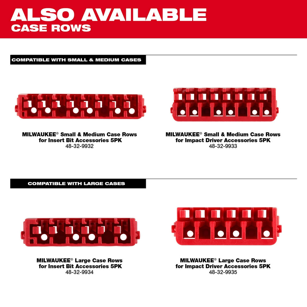 Small & Medium Case Rows for Impact Driver Accessories (5 PK)