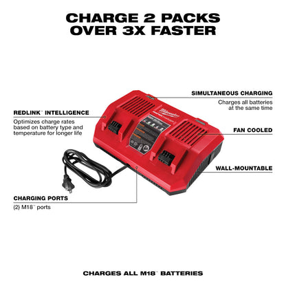 M18™ Dual Bay Simultaneous Rapid Charger