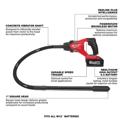 M18 FUEL™ 4' Concrete Pencil Vibrator Kit