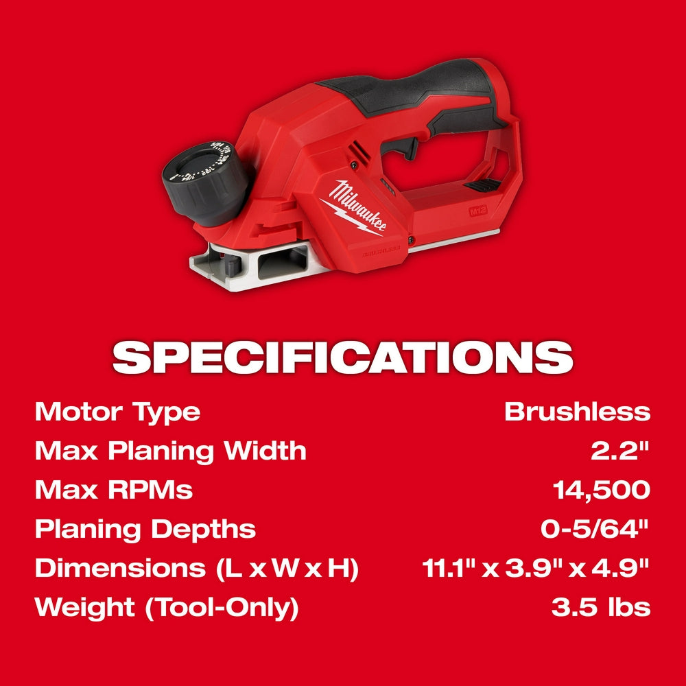 M12™ Brushless 2" Planer