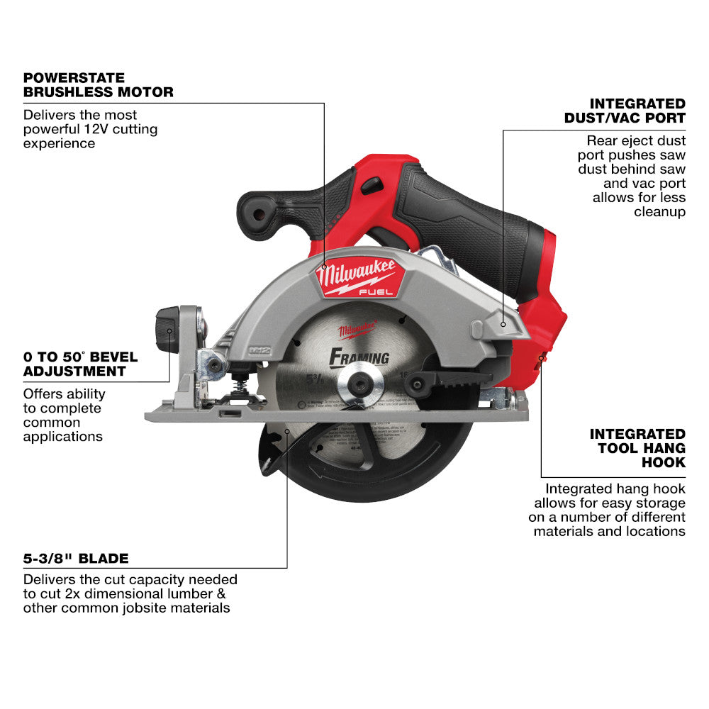 M12 FUEL™ 5-3/8" Circular Saw