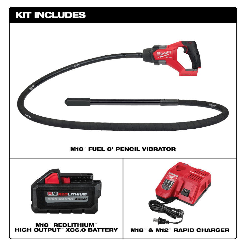 M18 FUEL™ 8' Concrete Pencil Vibrator Kit