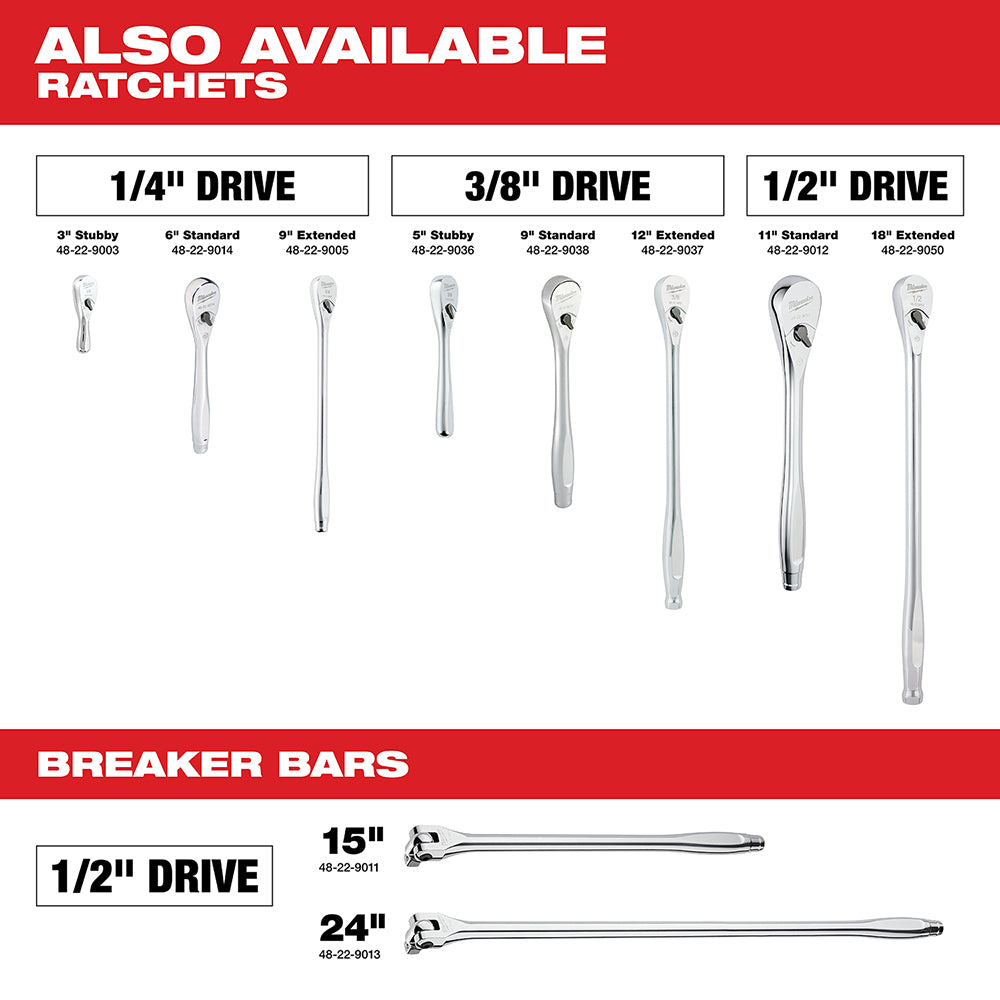 3/8 in. 32 Pc. Ratchet and Socket Set in PACKOUT™ - Metric