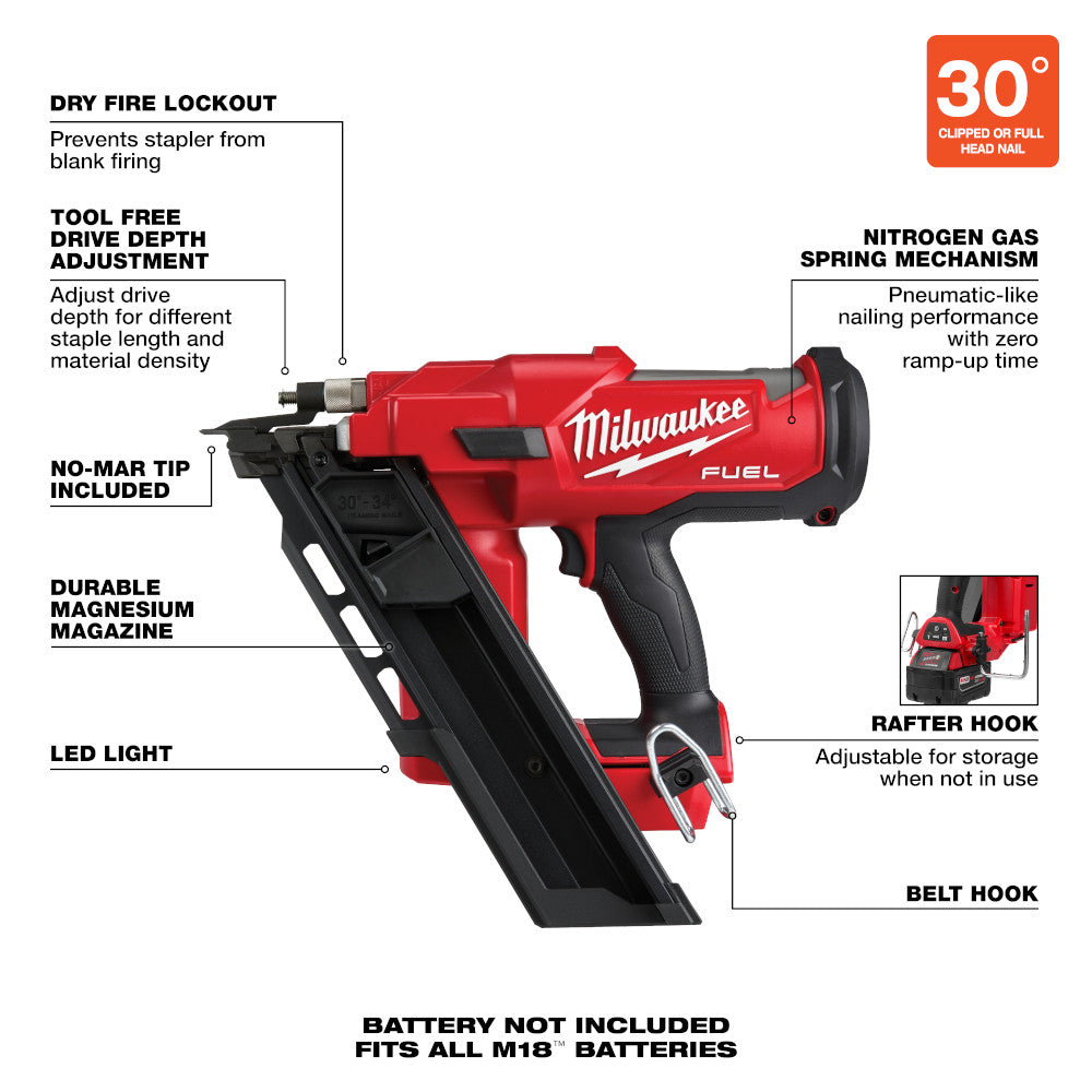 M18 FUEL™ 30 Degree Framing Nailer