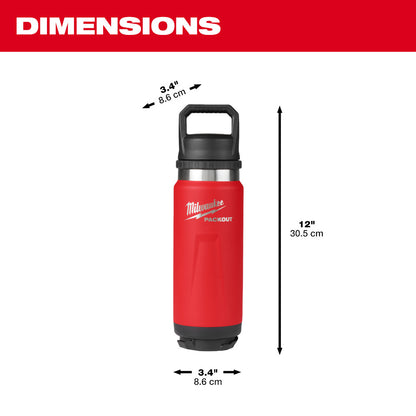 PACKOUT™ 24oz Insulated Bottle with Chug Lid - Red