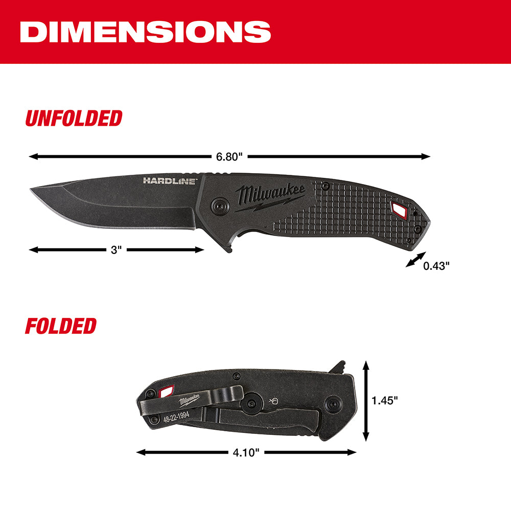 3 in. HARDLINE™ Smooth Blade Pocket Knife